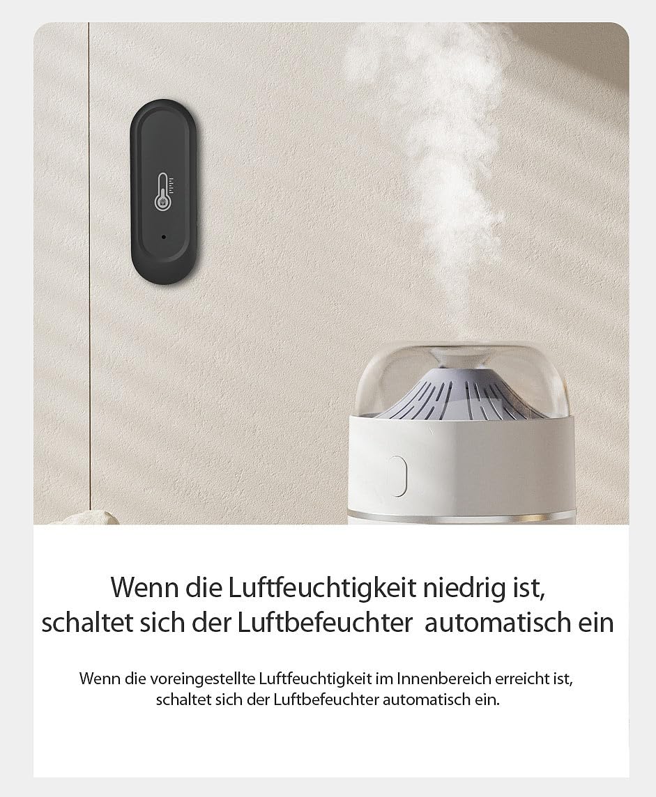 Luminea Home Control Thermometer WLAN: 4er-Set WLAN-Außen- und Innen-Temperatur- und Luftfeuchtigkeitssensor (ZigBee Außenthermometer, Thermometer Digital außen, WC)