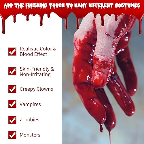 Miniatura 2 de Maquillaje de Halloween de vampiro de sangre falsa, lavable, Bloody Mary en aerosol de sangre falsa para ropa, pintura facial y corporal, sangre