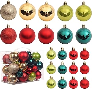 Sponsored Ad - Christmas Tree Ornaments, 40pcs Christmas Ball Ornaments Set Shatterproof Christmas Tree Decorations for Xmas