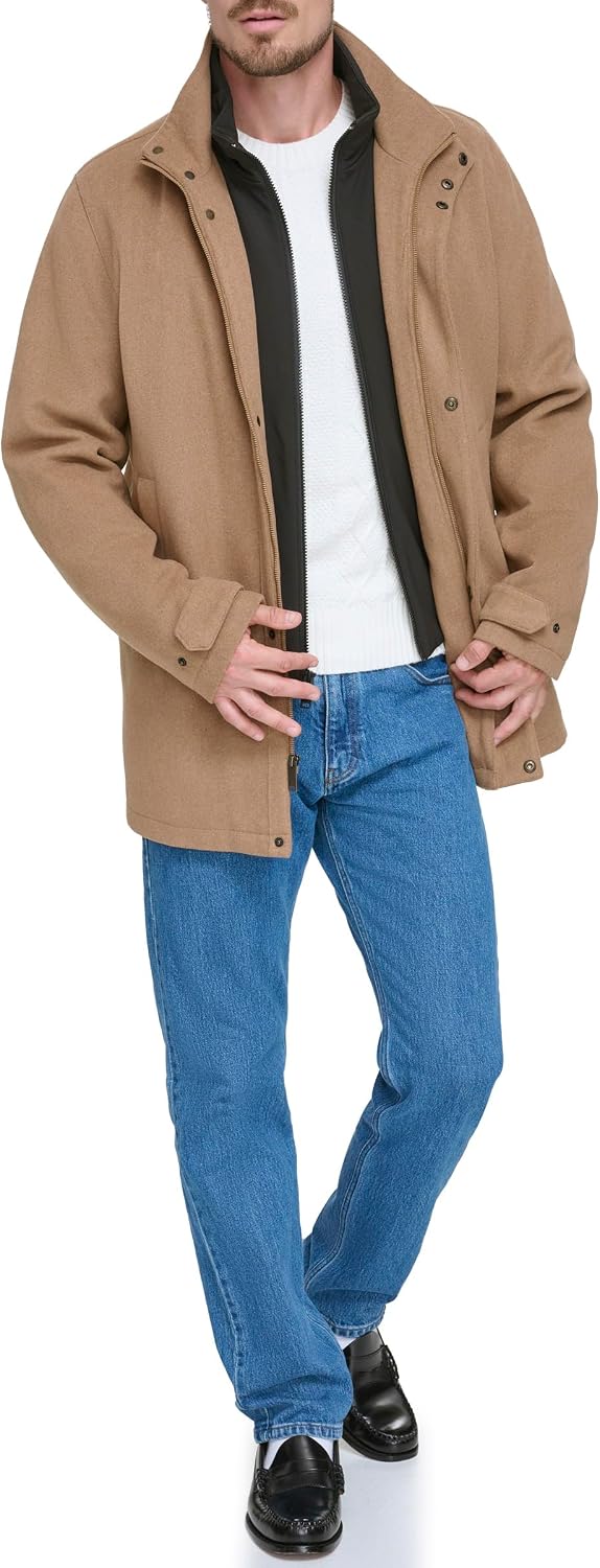 Dockers Men's Wool Melton Full-Length Duffle Coat