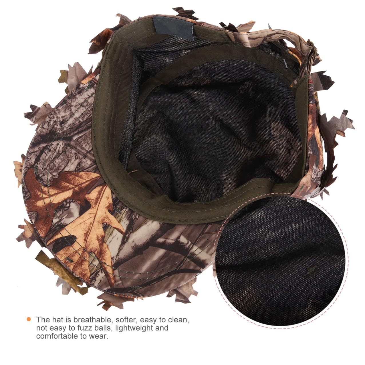 Cappello Caccia Camo con Visiera Regolabile per Sole Cappello con Design Foglia per attività Outdoor e Sportivi