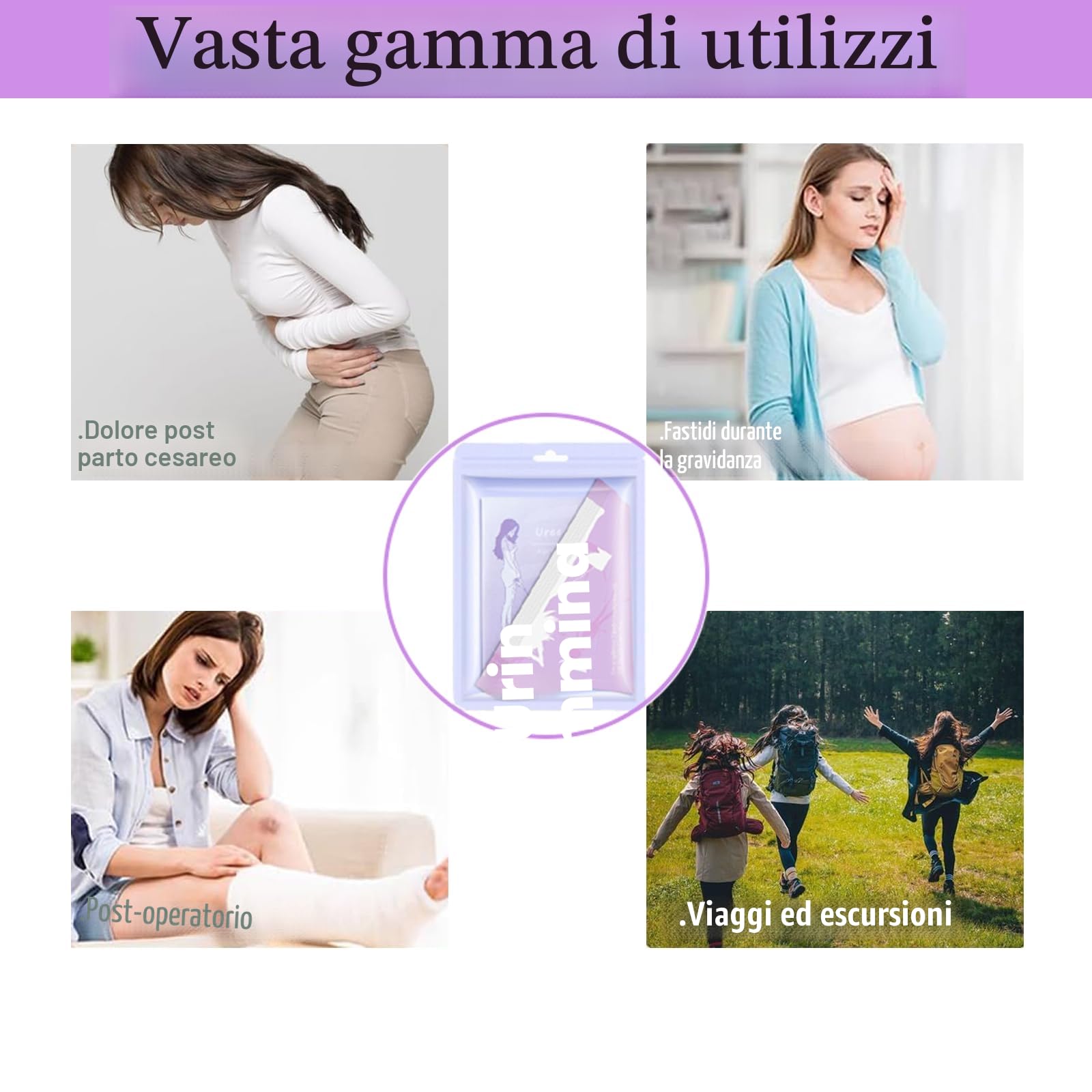 50 Pezzi Coni per Pipi Donna USA e Getta,Urinatoio Femminile Portatile in Carta, Impermeabile Pipi in Piedi, Adatto a Donne Incinte, Pazienti, Campeggio, a Prova di Perdite(Viola)
