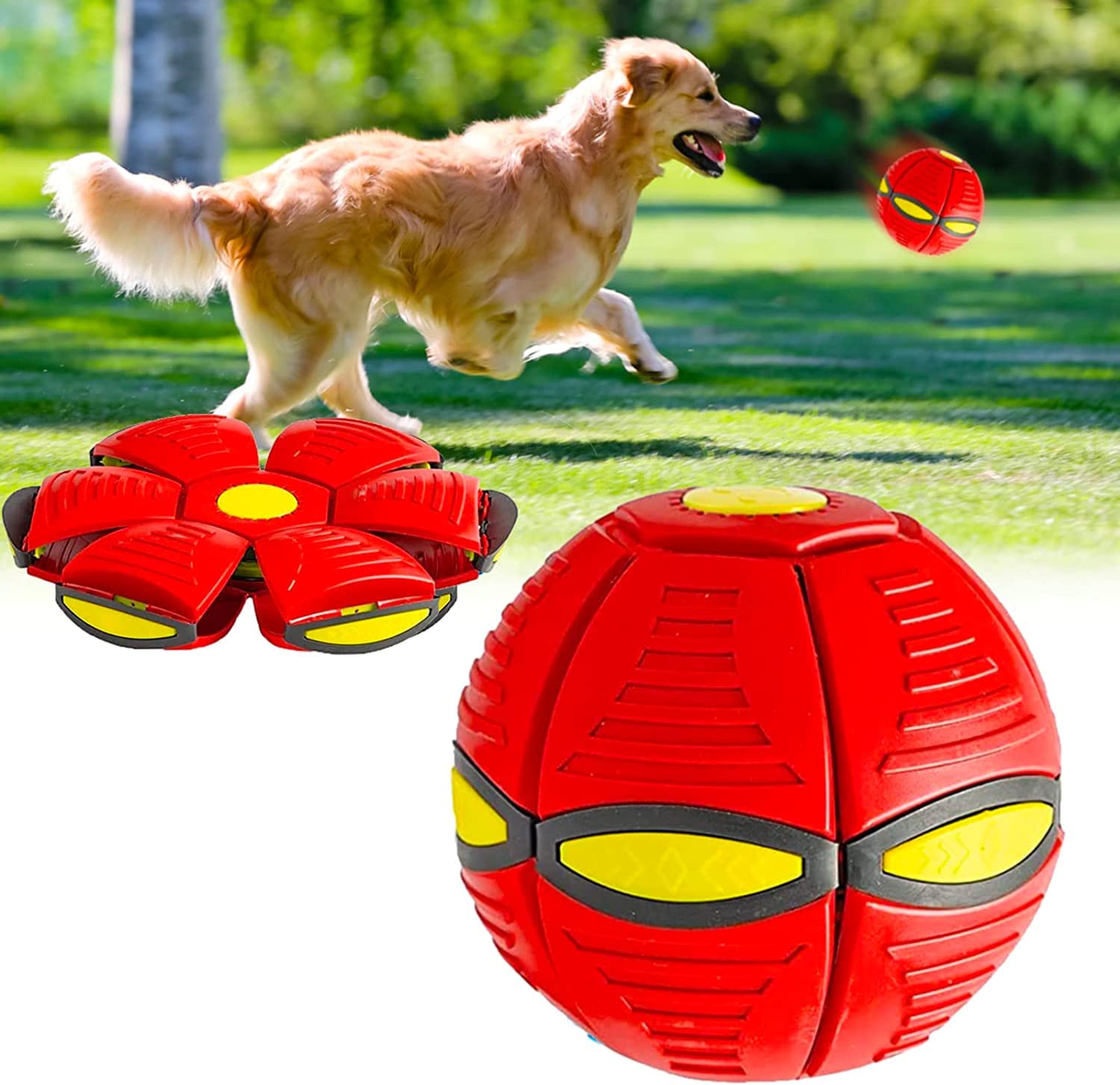 YeahBoom Pelota de frisbee de juguete para mascotas, platillo volador para perros, pelota voladora para perros, bola de frisbee para perros, pelota voladora, pelota de perro de primera calidad
