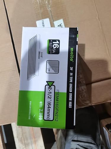 Vista 10 de meite Clavos de acabado en ángulo de calibre 16 de 2-1/2 pulgadas, clavos de acabado galvanizado de 20 grados para pistolas eléctricas o neumáticas