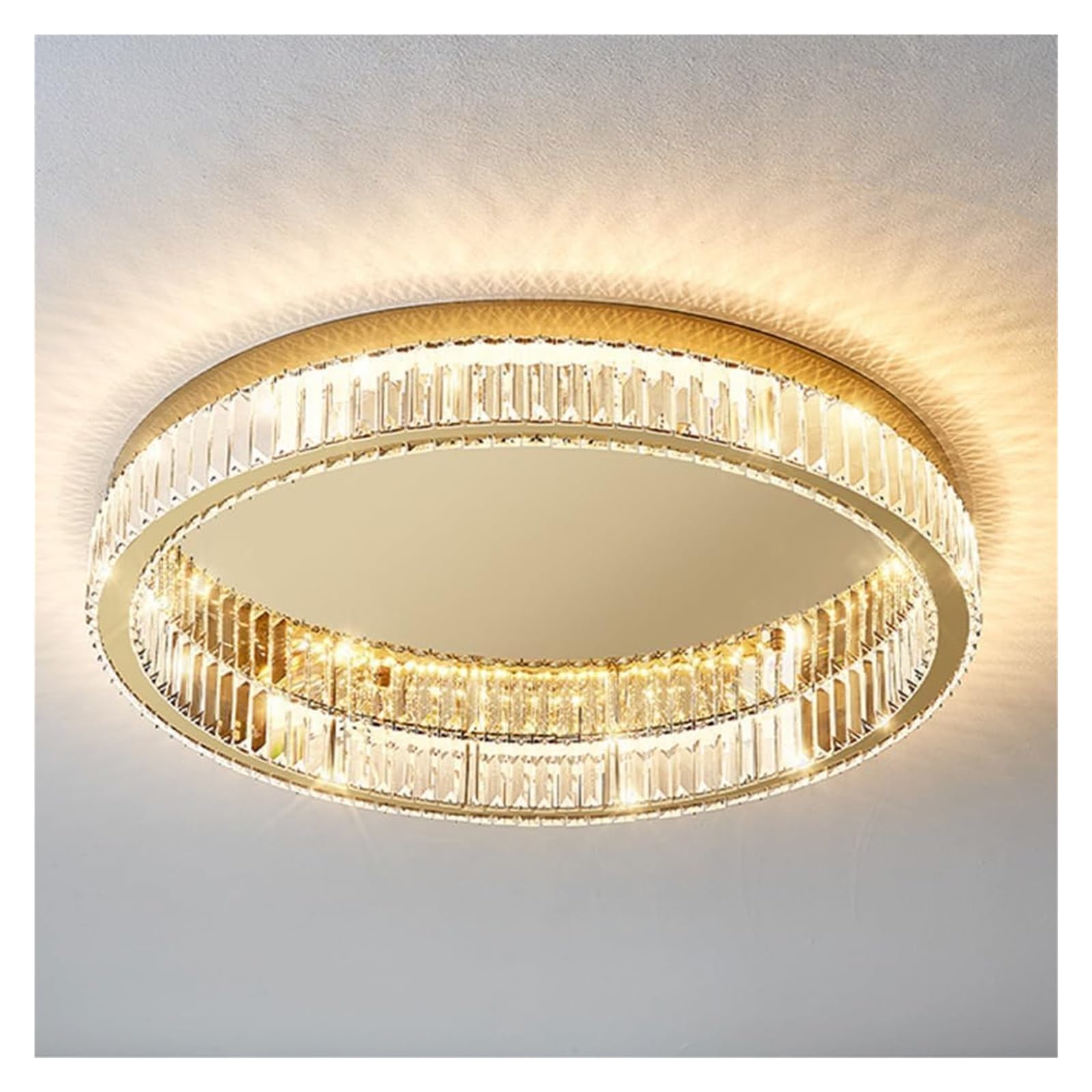 Plafonnier en cristal luminaire suspendu pour couloir et salon chaleureux