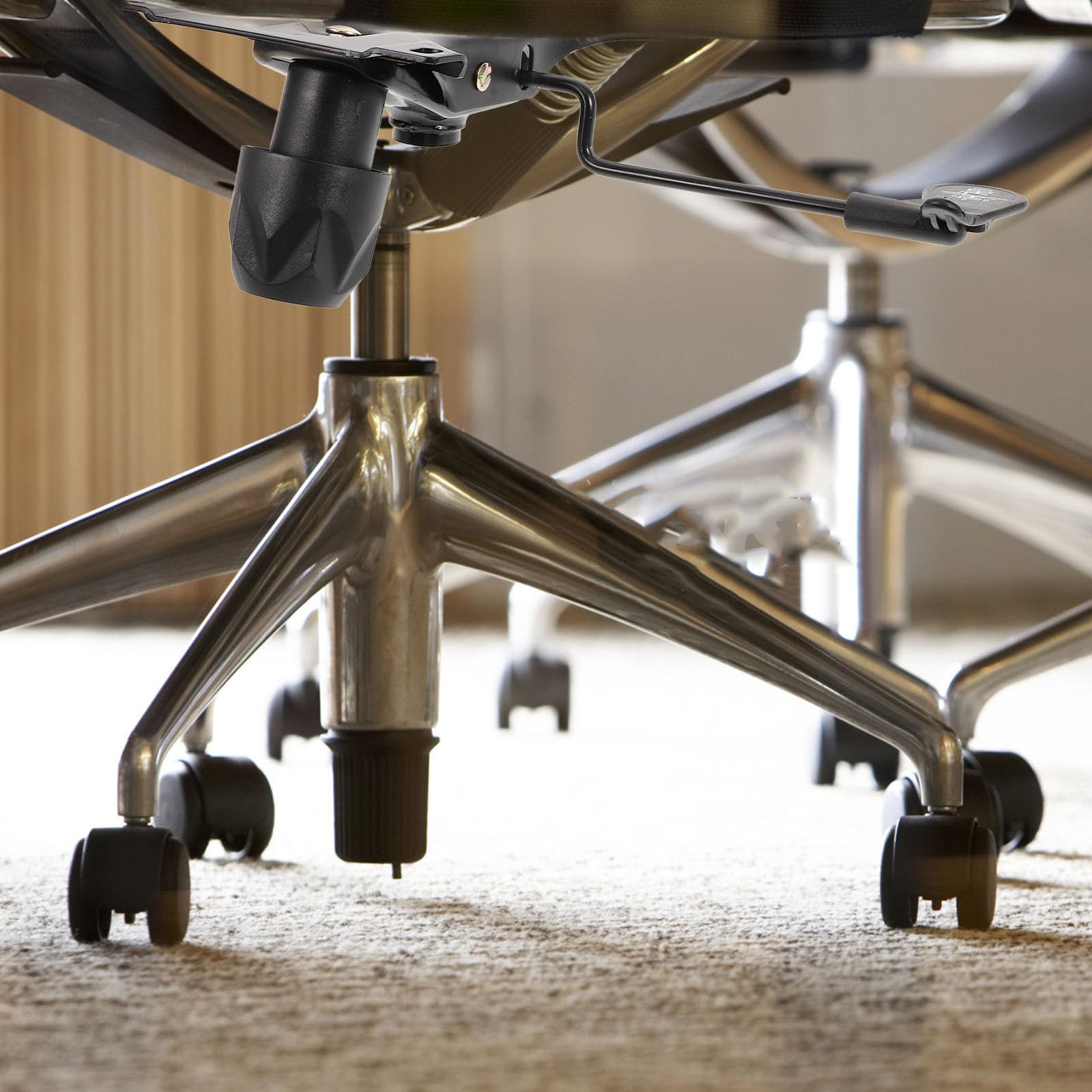 Base Giratoria Metálica para Silla de Oficina Accesorio de Repuesto Mecanismo Ajustable de Inclinación Compatible Sillas Medianas Adecuado para Oficina y Escritorio Pieza de