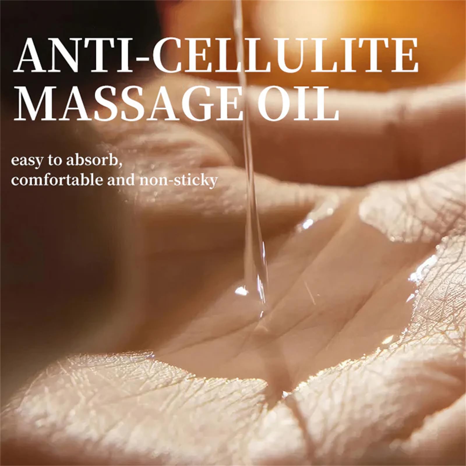 Aceite de masaje anticelulítico natural, elaborado con aceites 100% naturales, aceite corporal para masajes terapéuticos y relajación muscular (2PCS)