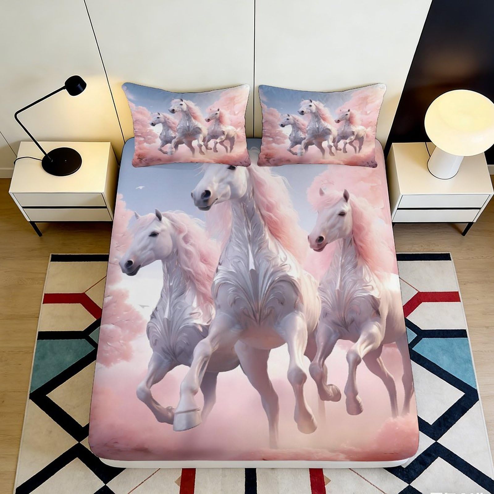 3D Printed Farm Tractor Fitted Sheet Microfiber Non-Slip Deep Pocket Bedroom Farm Tractor Mattress Fitted Cover 180x200x25cm