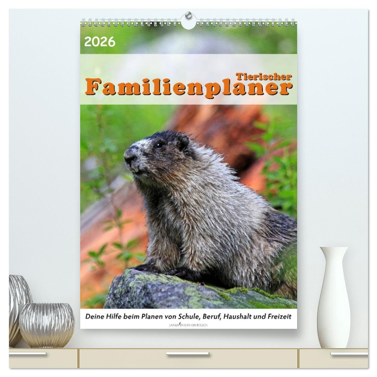 Tierischer Familienplaner (hochwertiger Premium Wandkalender 2026 DIN A2 hoch), Kunstdruck in Hochglanz: Deine tierische Hilfe beim Planen von Schule, Beruf, Haushalt und Freizeit (CALVENDO Tiere)
