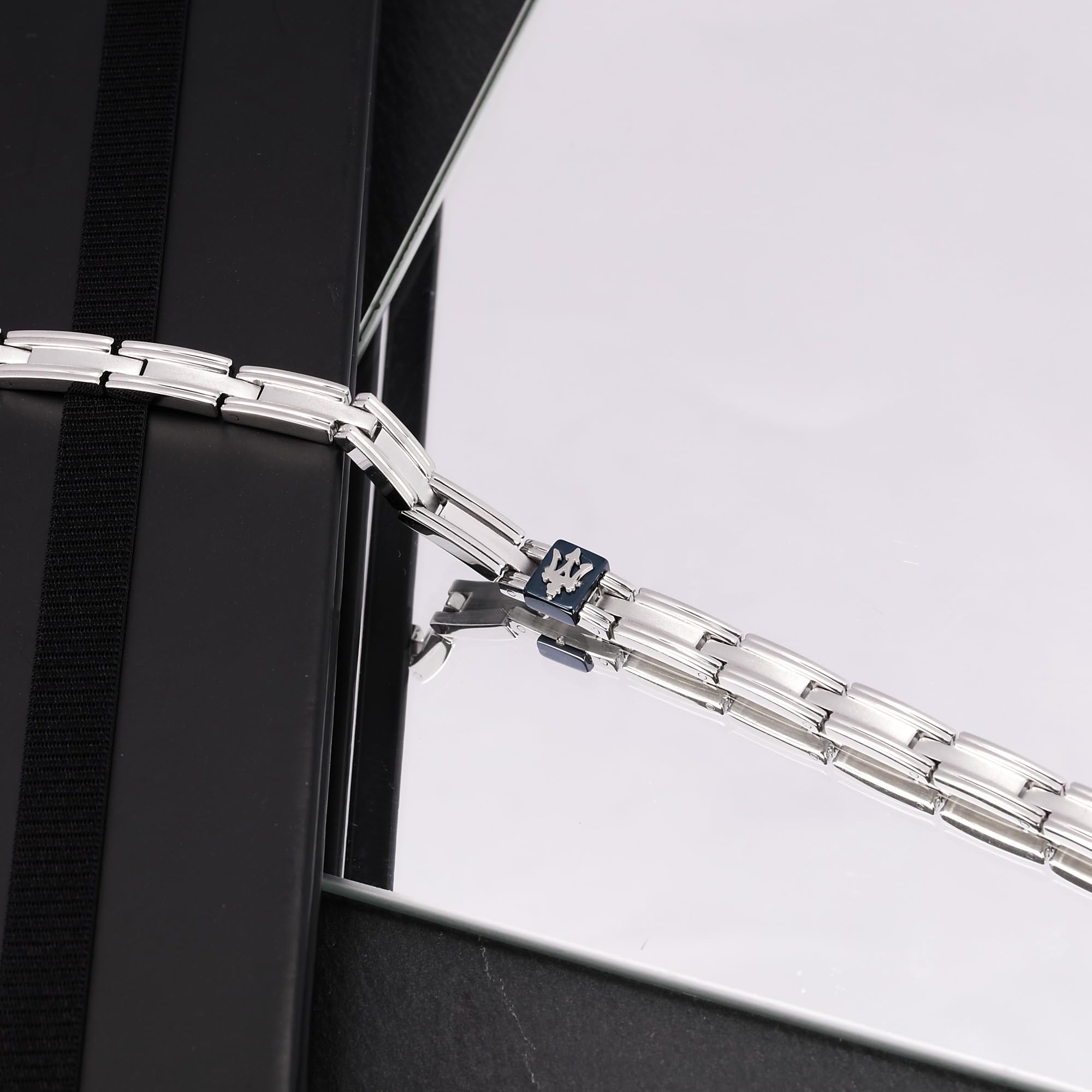 Maserati JEWELS Pulsera Hombre de Acero, PVD azul - JM420ATK03