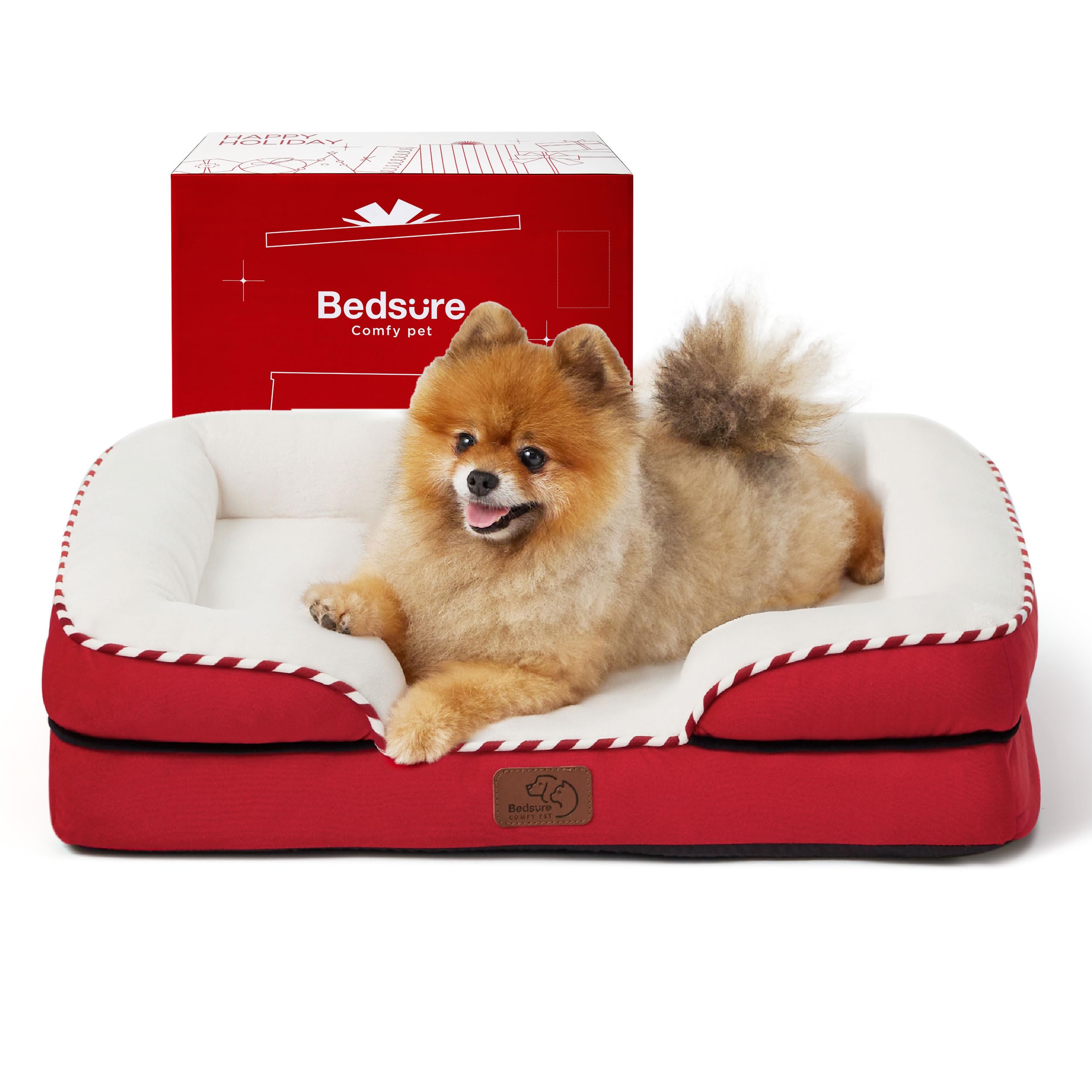 Bedsure Orthopedic Dog Bed for Small Dogs - Removable Washable Cover, Waterproof Lining, Nonskid Bottom Couch