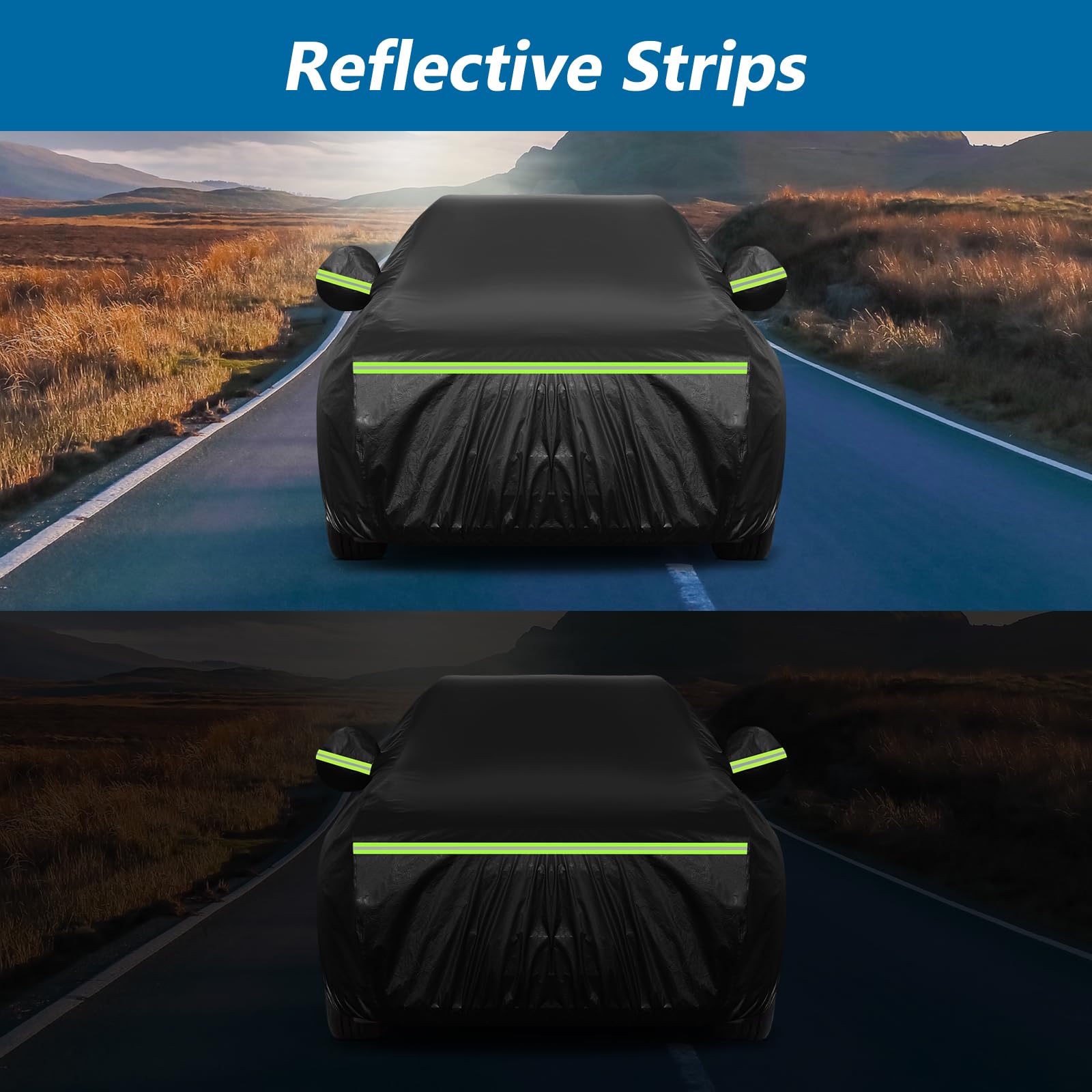 Waterproof Car Covers for Chevrolet El Camino 1964-1967 1978-1987 420D Oxford Cloth Sun Heat Protection Outdoor Full Covers — view 6