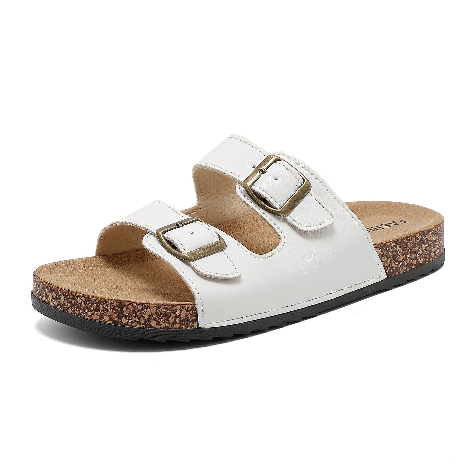 zaxunai Pantoletten Damen Herren, Sandalen Schlappen Sommer Mit Kork, Rutschfest Latschen Zehentrenner