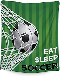 Mercuryelf Soccer Blanket Gifts, 30"x40" Funny Football Throw Blankets for Boys Kids, Cozy Lightweight Fleece Plush for Sofa Bed Room Decor
