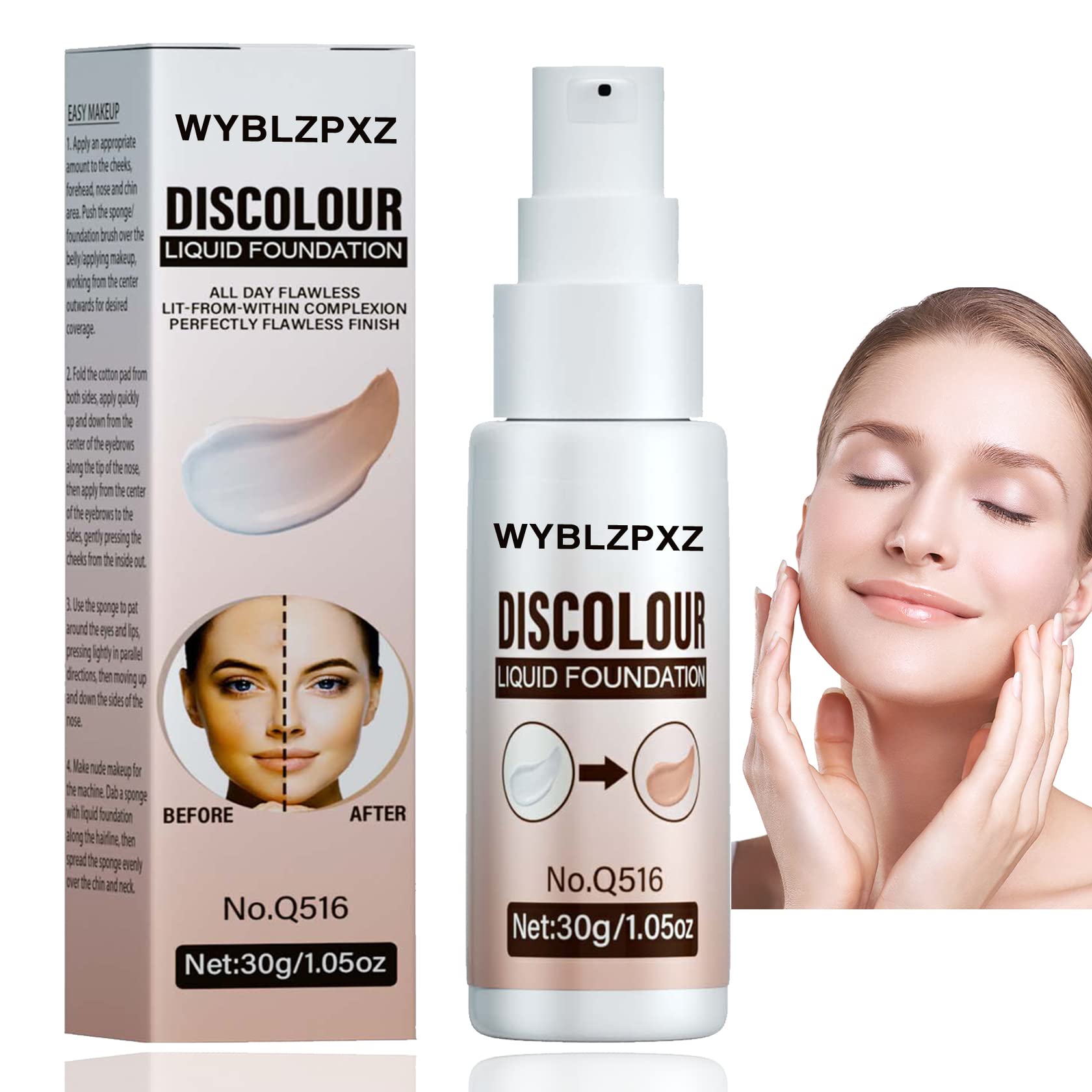 Color Changing Foundation Moisturizing Concealer Cover Cream Long Lasting Flawless Colour Changing Liquid Foundation Brighten Skin Tone Full