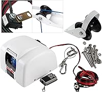 Vista 3 de Cabrestante de anclaje eléctrico de 45 libras con control remoto inalámbrico, cabrestante de anclaje eléctrico de barco de 12 V con control remoto