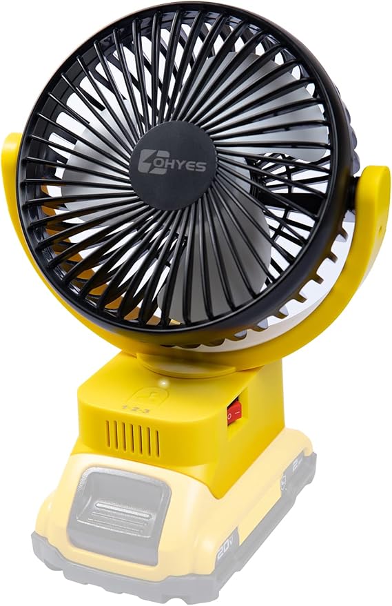 Cordless Jobsite Fan For DeWALT 18V 20V Max 60V Flex Battery Brushless Motor With USB A+C Fast