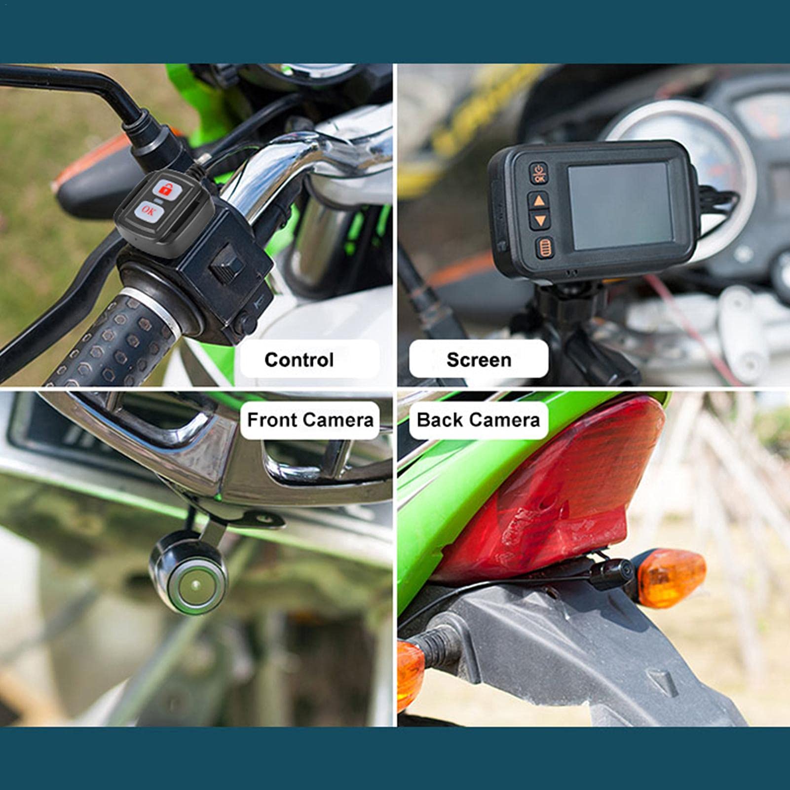 Amazon.co.jp: バイク用 ドライブレコーダー 2.0インチデュアルレンズ