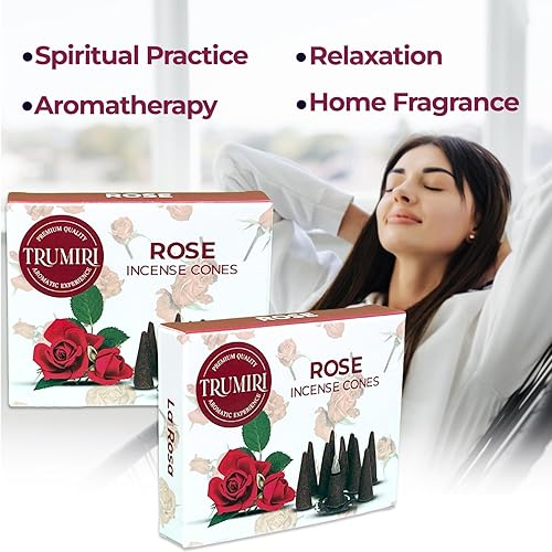 Miniatura 3 de Conos de incienso de rosas  Total de 20 conos de incienso  Paquete doble de 10 conos de insencia  Conos de incienso perfumados  aromas de incienso