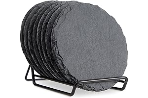 Juvale Black Coasters, Set of 8