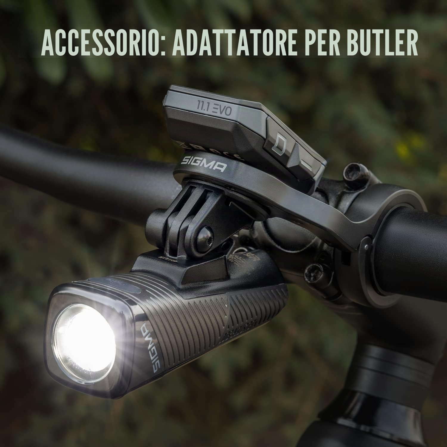 SIGMA BUSTER 800 FL& RL150 | Set di luci per bicicletta ricaricabili via USB | Luce anteriore con 800 lumen e 5 modalità di illuminazione | Luce posteriore con funzione di luce di stop