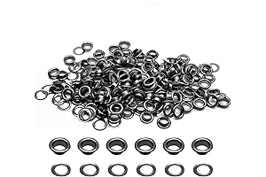 Biaungdo Black Eyelets: Durable Metal Grommets for Diverse Crafting Needs