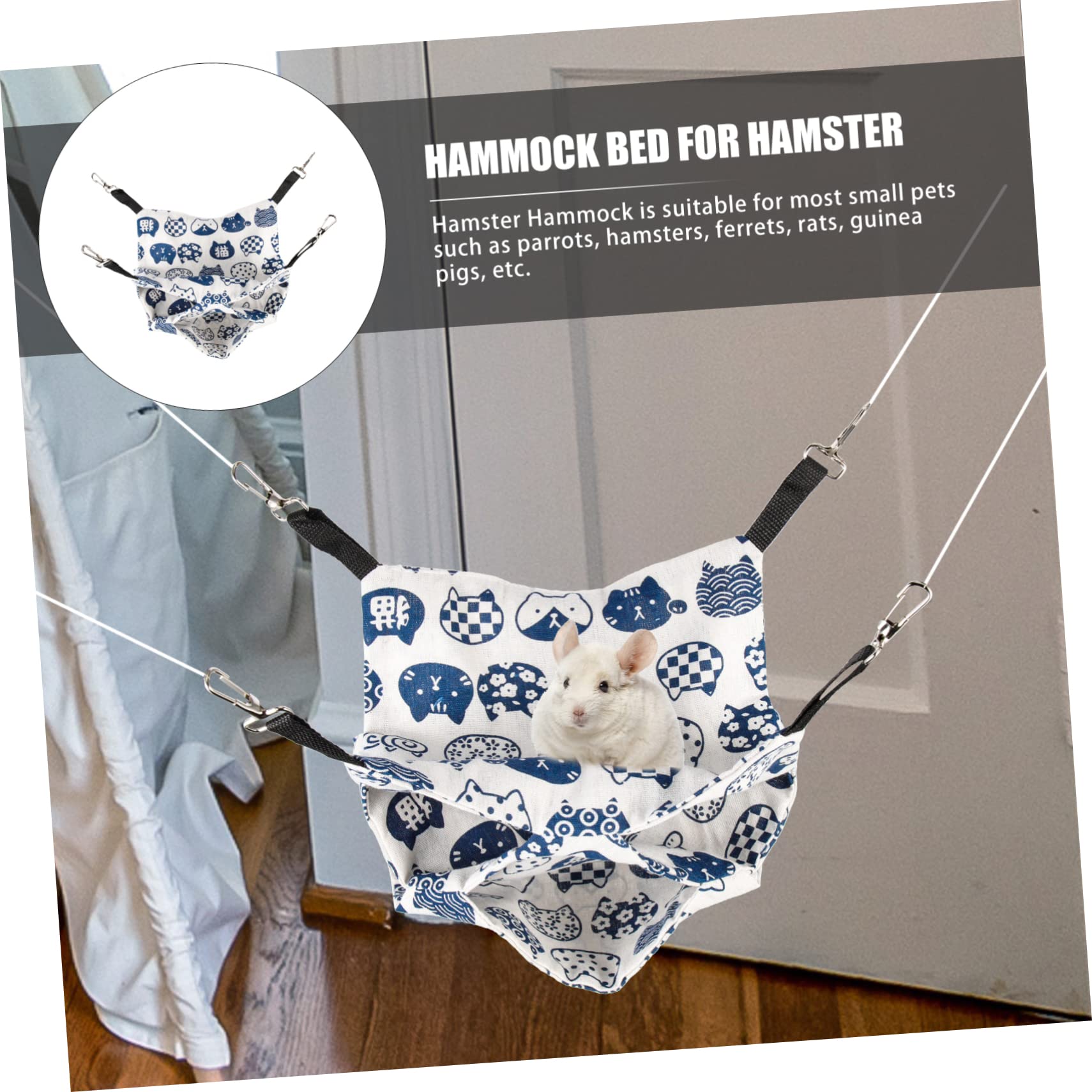 HANABASS 5pezzi Hammock Per Criceti e Piccole Creature Letto Comodo e Caldo Per Roditori Nido Versatile Per Parrocchetti e Cincillà Per e Autunno