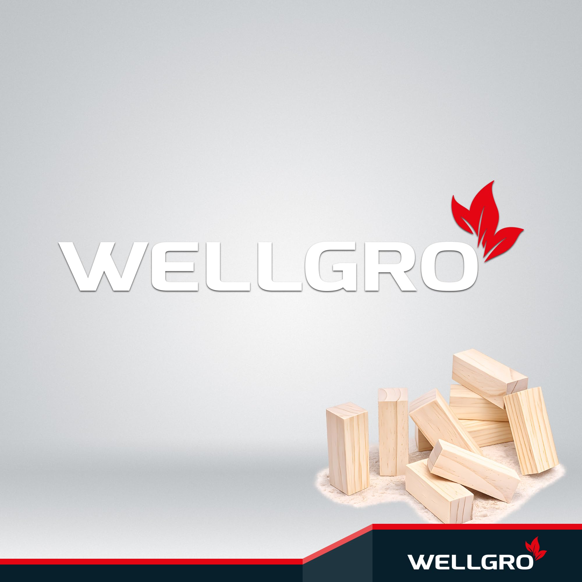 WELLGRO Kubb Spiel aus Holz für 2-12 Spieler – Schwedenschach mit Naturholz König, Netzbeutel & Anleitung, Wikinger Schach Outdoor