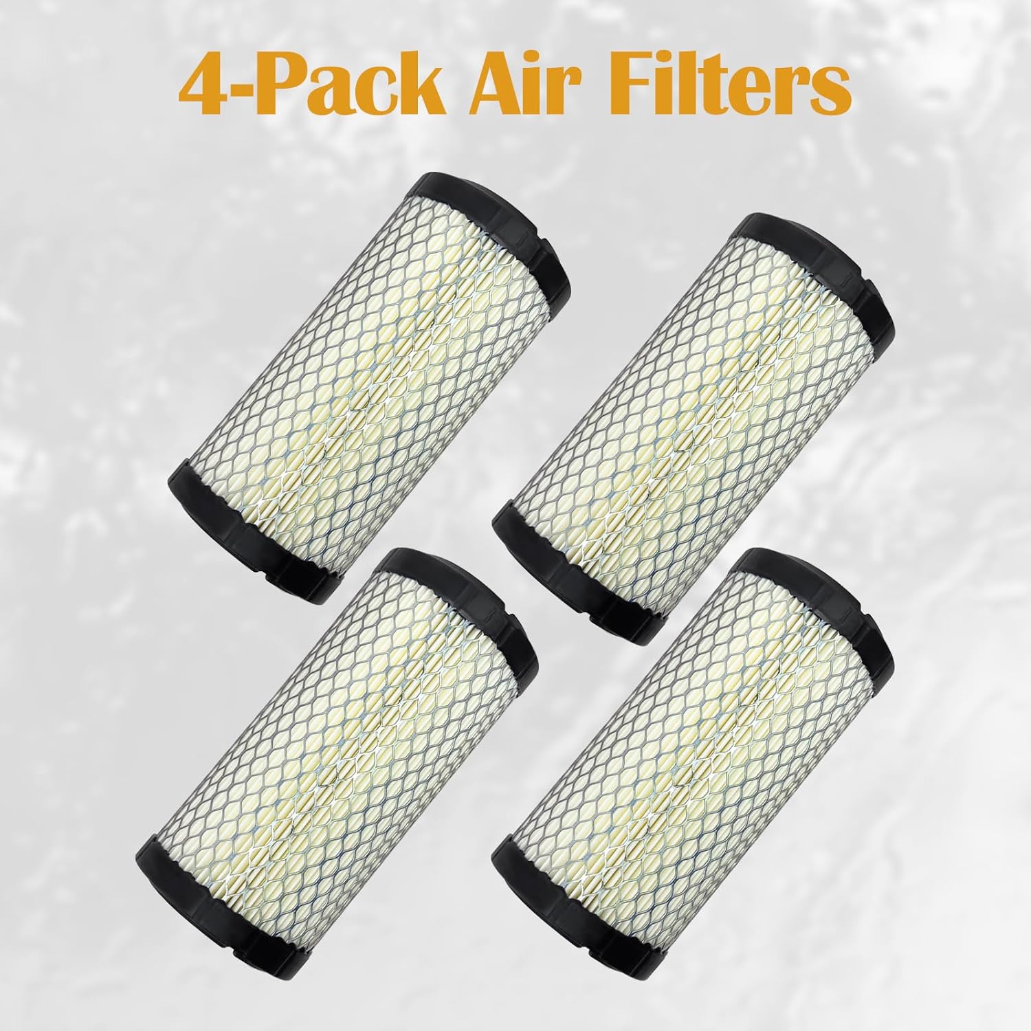 4-Pack Air Filter Compatible with Kawasaki Mule 11013-1290 11013-7029 11013-7048 John Deere M113621 Fleetguard AF25550 Donaldson P822686 Baldwin RS3715 WIX 46449