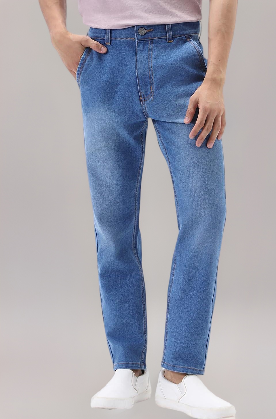 Urbano Fashion Men Mid Rise Slim Fit Washed Jeans Stretchable