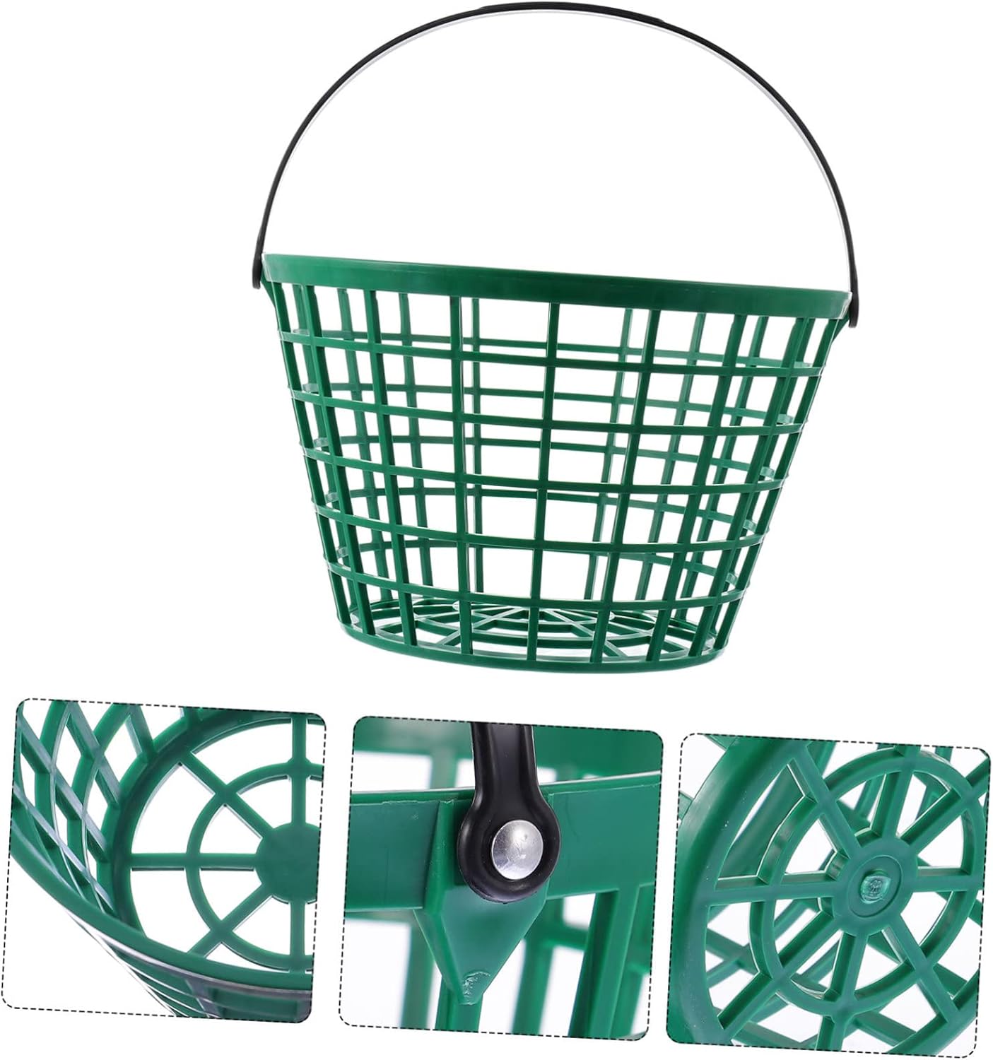 Nylon Golf Ball Storage Bucket with Handle Lightweight and Portable Ball Carrier for Outdoor Use Durable