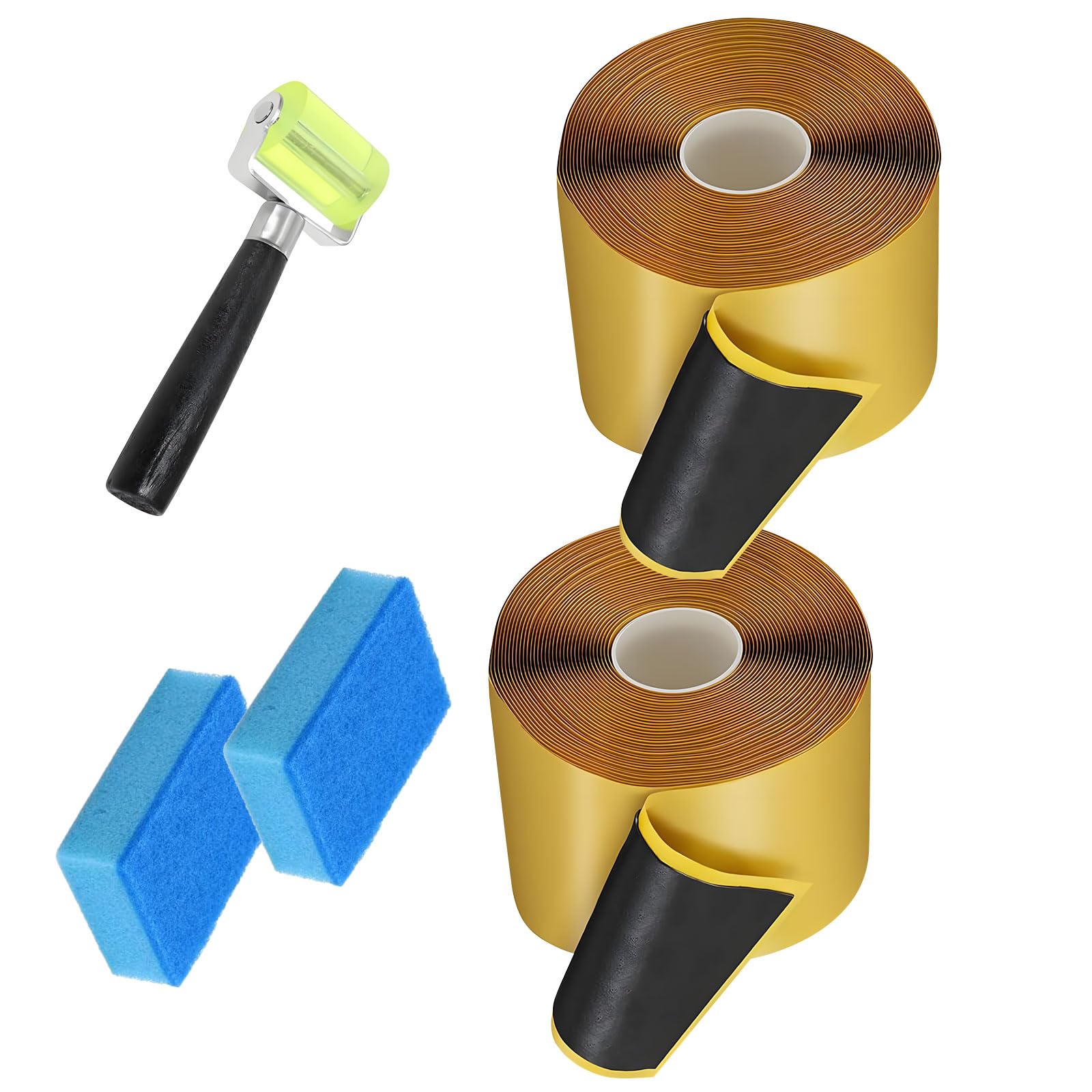Ekoama Adhesive Butyl Rubber Pond Liner Seam Tape Adhesive Seaming Set For Waterproof Membrane And Roof Repair