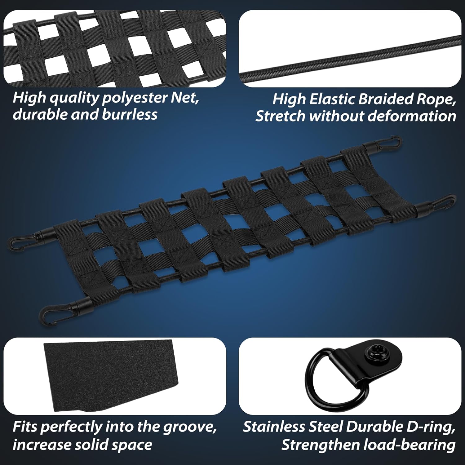 Tailgate Organizer Compatible with Chevy Colorado/GMC Canyon 2026 2025 2024 2023 | Tailgate Cargo Nets, Dividers, D-Rings Compatible with Chevy Colorado/GMC Canyon Accessories 2023+