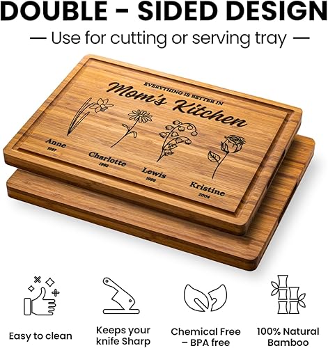 Miniatura 8 de Regalos de Navidad personalizados para mamás y abuela, regalo de Navidad personalizado con diseño de flores de jardín, regalo de cocina perfecto