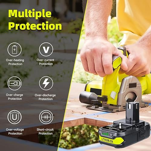 Miniatura 7 de Reemplazo 2P 3.6Ah para batería Ryobi de 18 V de litio compatible con batería Ryobi P108 P102 P103 P104 P105 P107 P109 P122 18 voltios herramientas