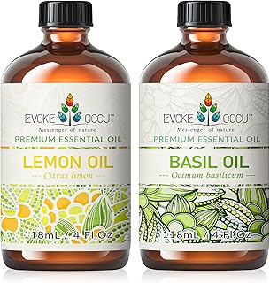EVOKE OCCU Lemon Essential Oil and Basil Essential Oil - 4 Fl Oz