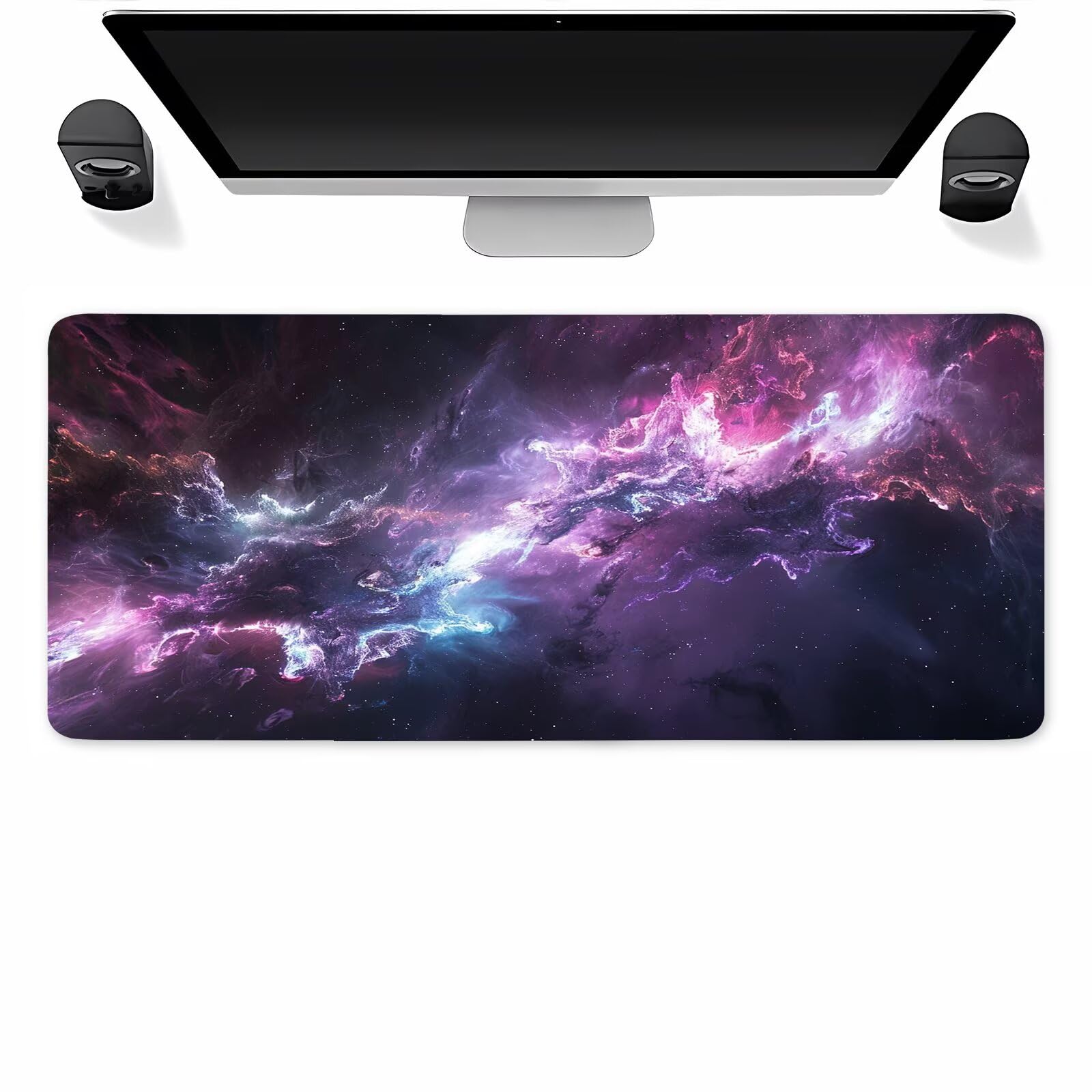 Tappetino Mouse XXL 1200 x 600 x 2mm Universo fantasy Gaming Tappetino per il mouse con Antiscivolo Bordi Cuciti Sottomano Scrivania Mouse Pad per PC Laptop Ufficio