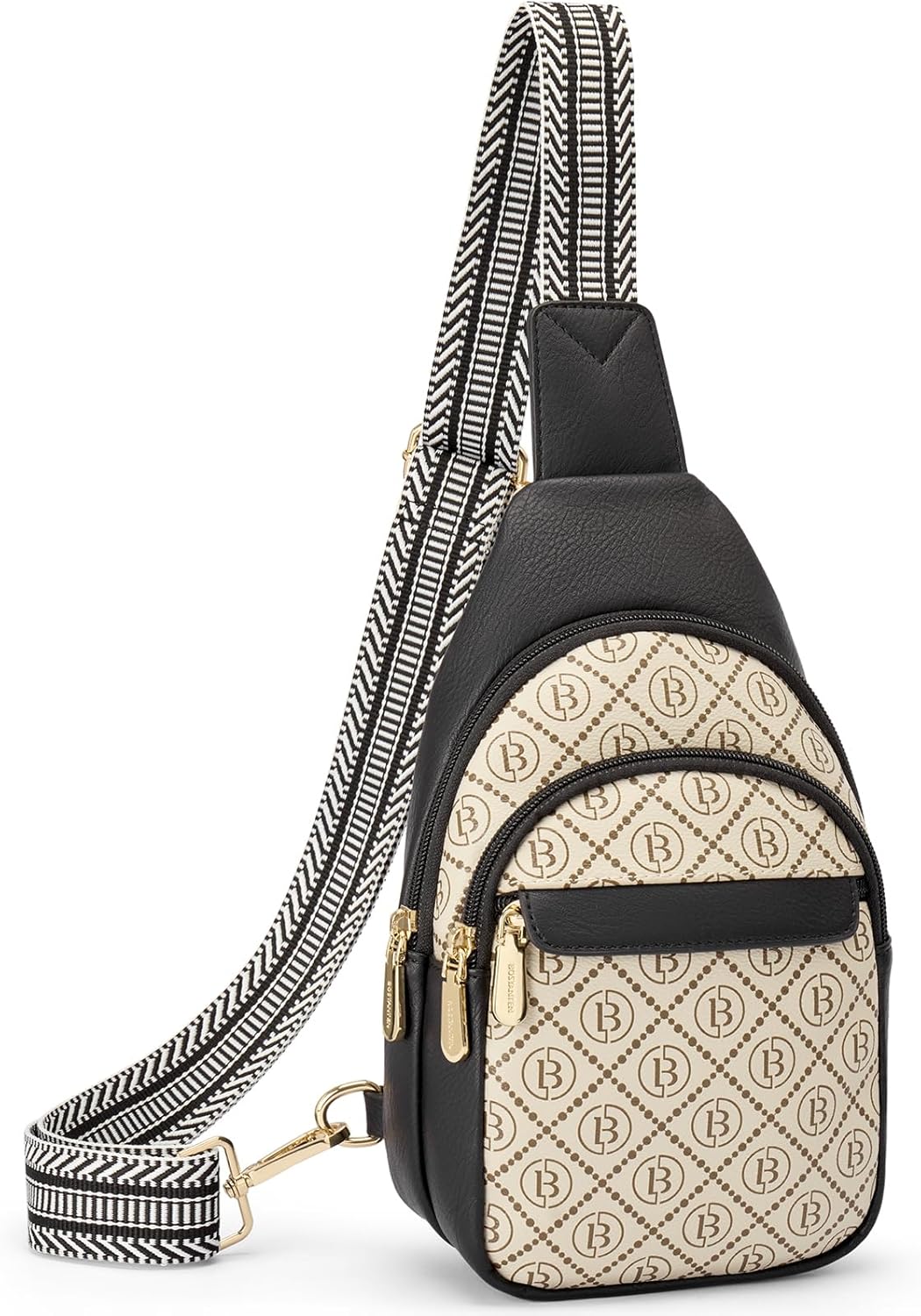 BOSTANTEN Small Sling Bag for Women Leather Crossbody Bags Fanny Pack Chest Bag for Travel