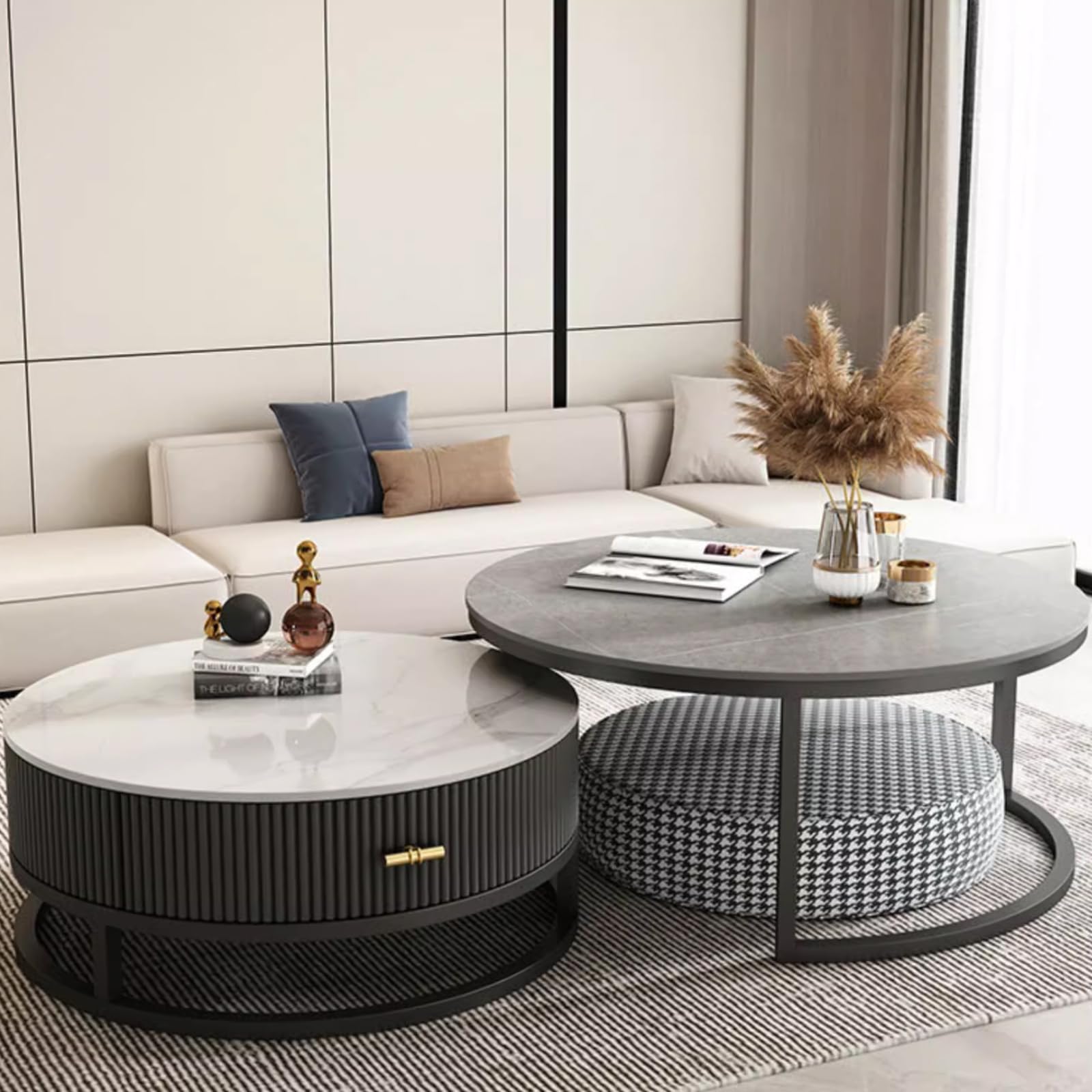 Amazon.com: TIZAZO 28IN Nesting Coffee Table Set of 3