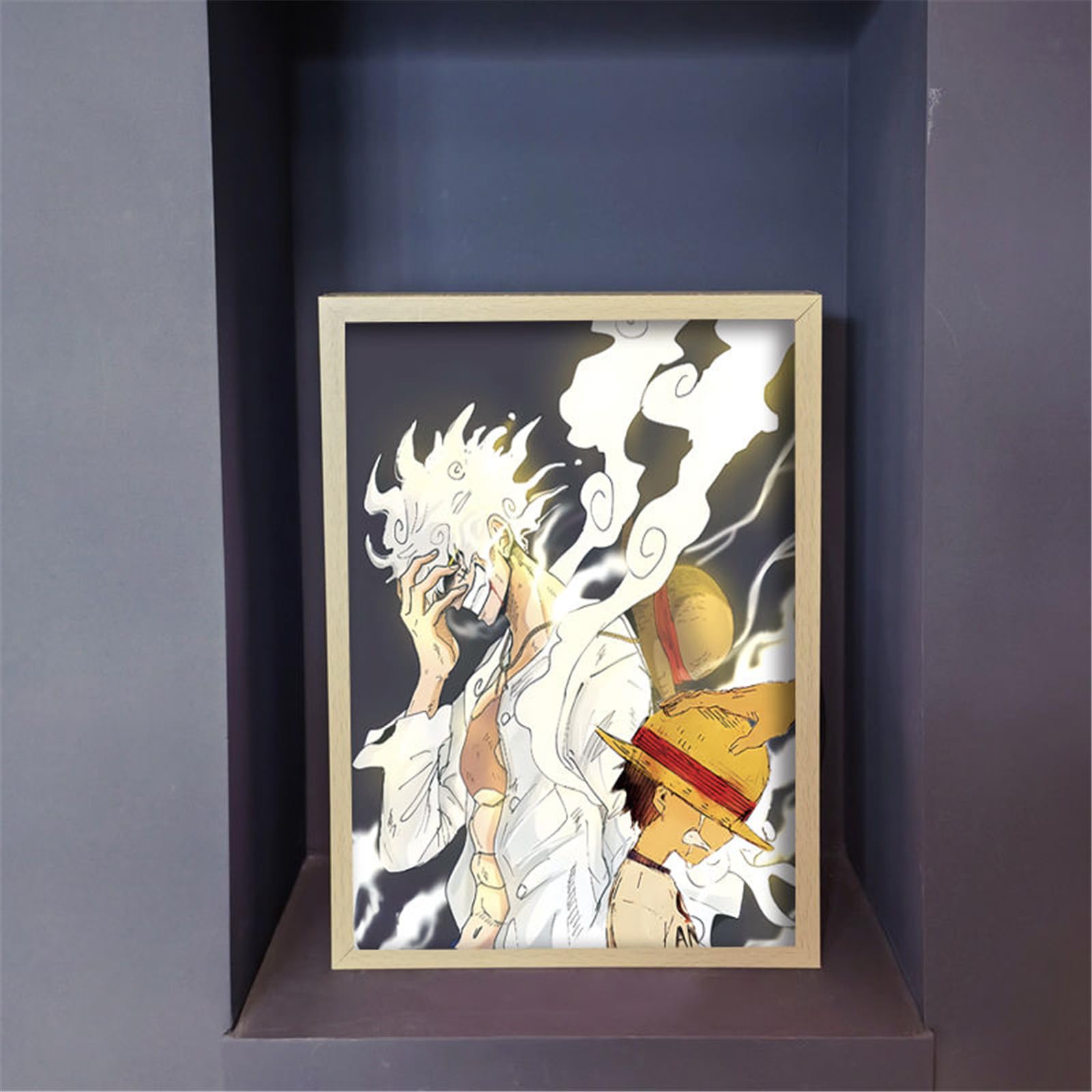 Amazon.co.jp : [WUKO] ONE PIECE 周辺 灯光画 絵画 照明 モンキー・D