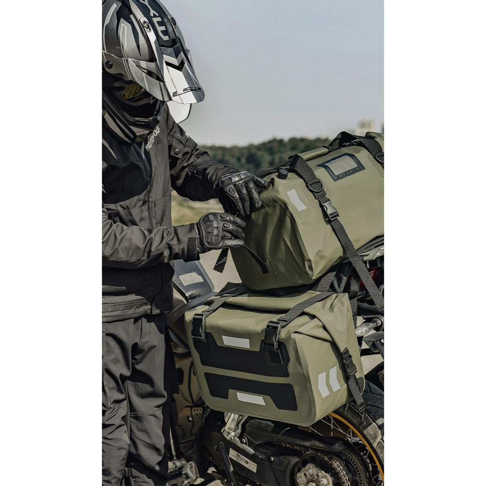 Borsa Sella Moto Posteriore per Moto Guzzi V7 II 1991-2019