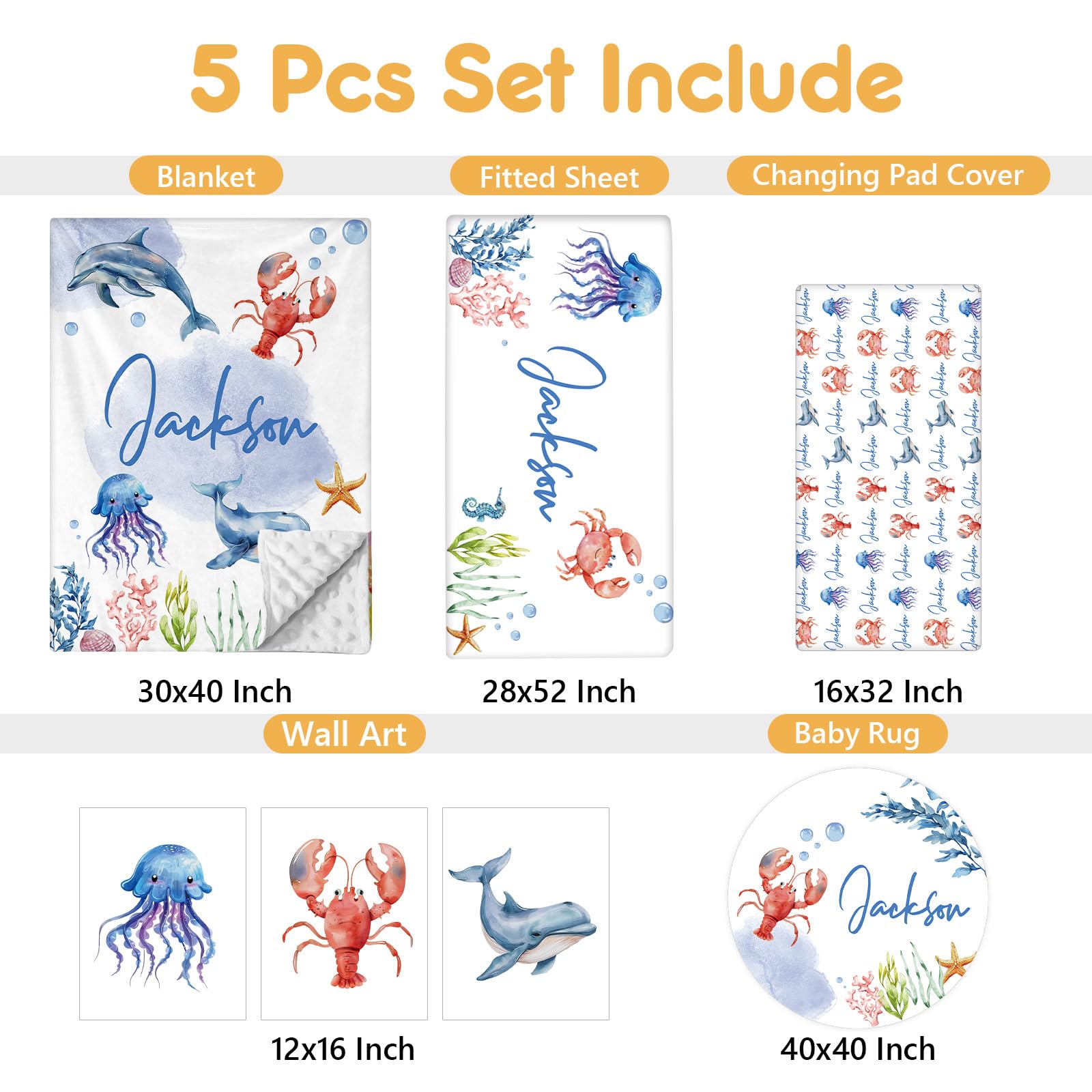 Winnie The Pooh KAINSY Custo Crib Bedding Set, Pcs