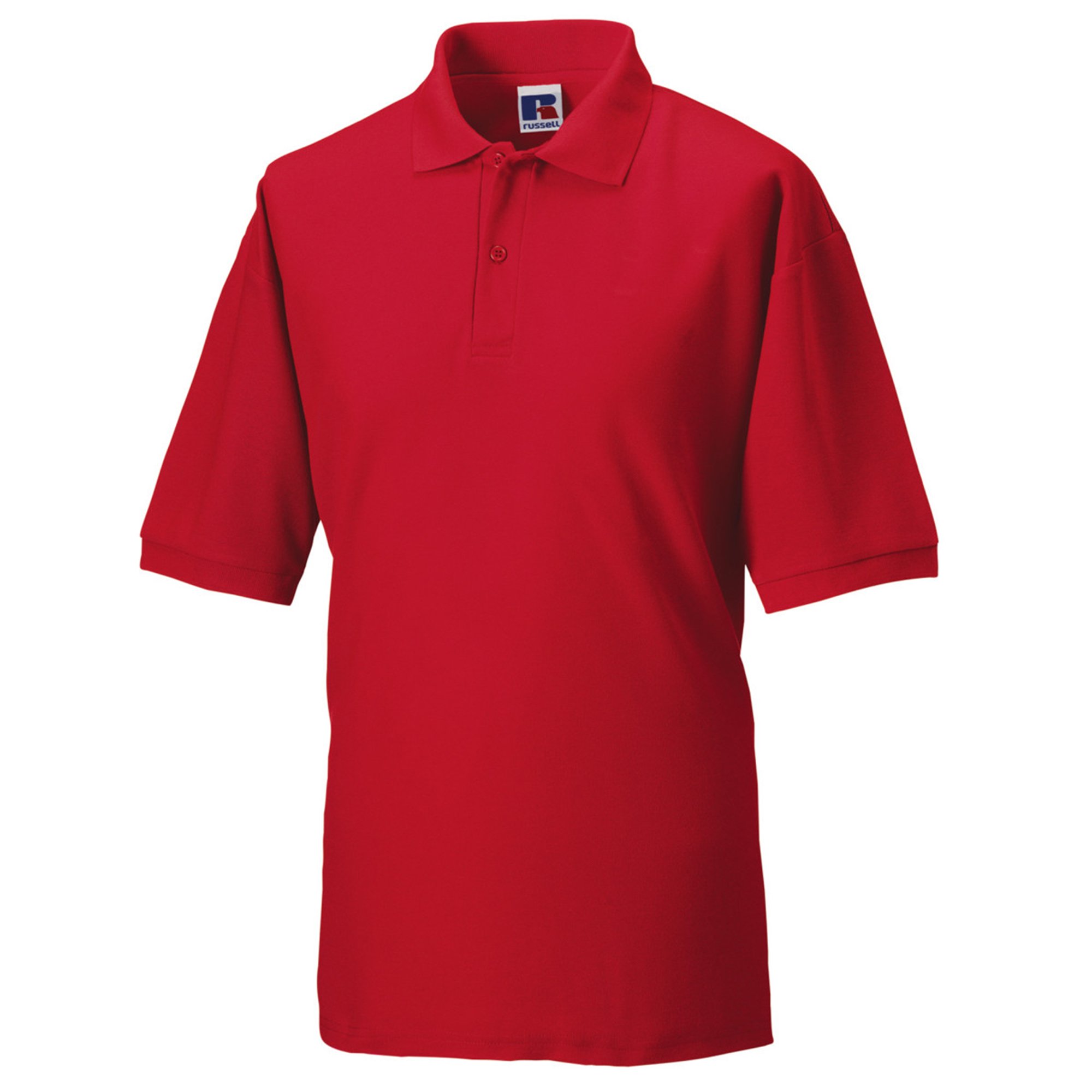 Russell Mens Classic Short Sleeve Polycotton Polo Shirt (M) (Bright Red)