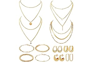 12 Pcs Gold Jewelry Accessories for Women