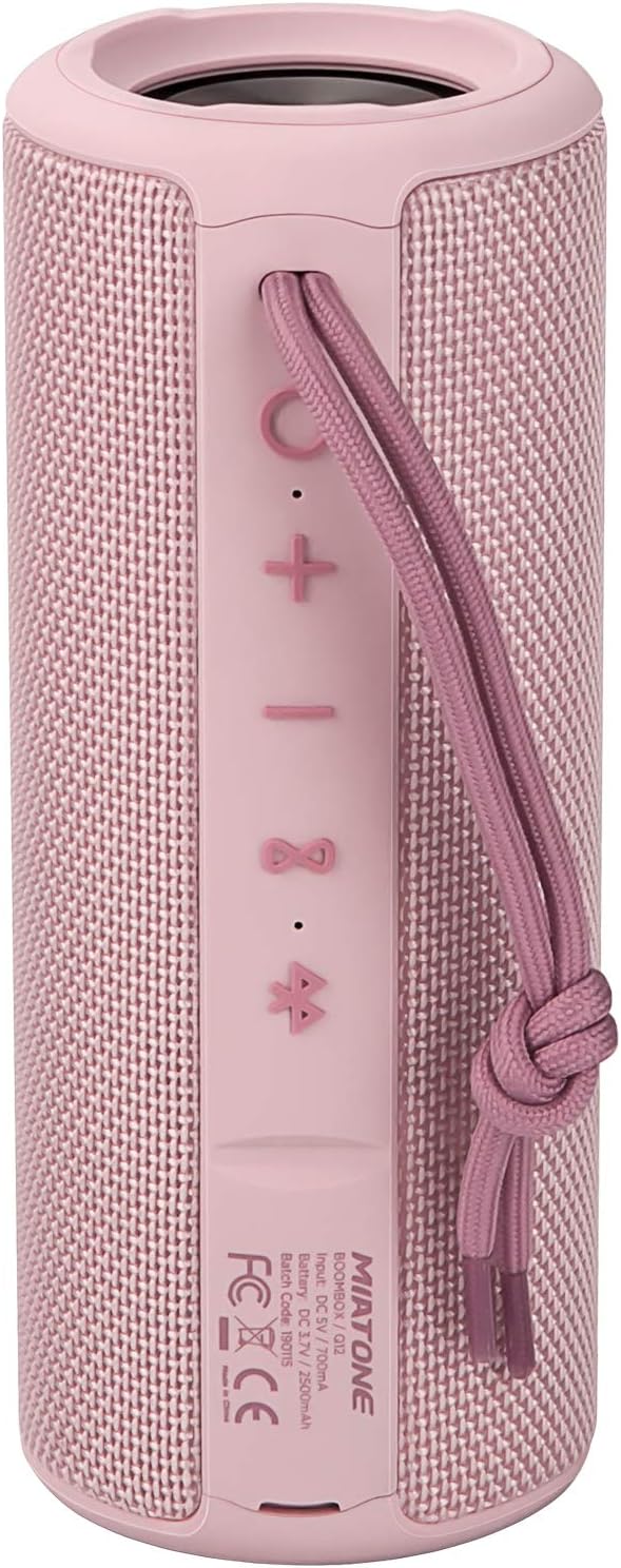 - Boombox Outdoor Portable Bluetooth Speaker Waterproof Wireless Speakers Gifts for Women Mothers Mom Wife Her - Pink
