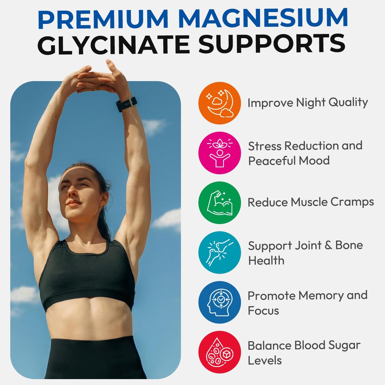 Magnesium Glycinate Gummies 600mg, Sugar Free Chewable Magnesium Gummies for Adults & Kids Relaxation, Stress Relief, Night Rest, No Melatonin, Gluten Free, Non GMO, Vegan, Pectin, 120 Count - Image 4