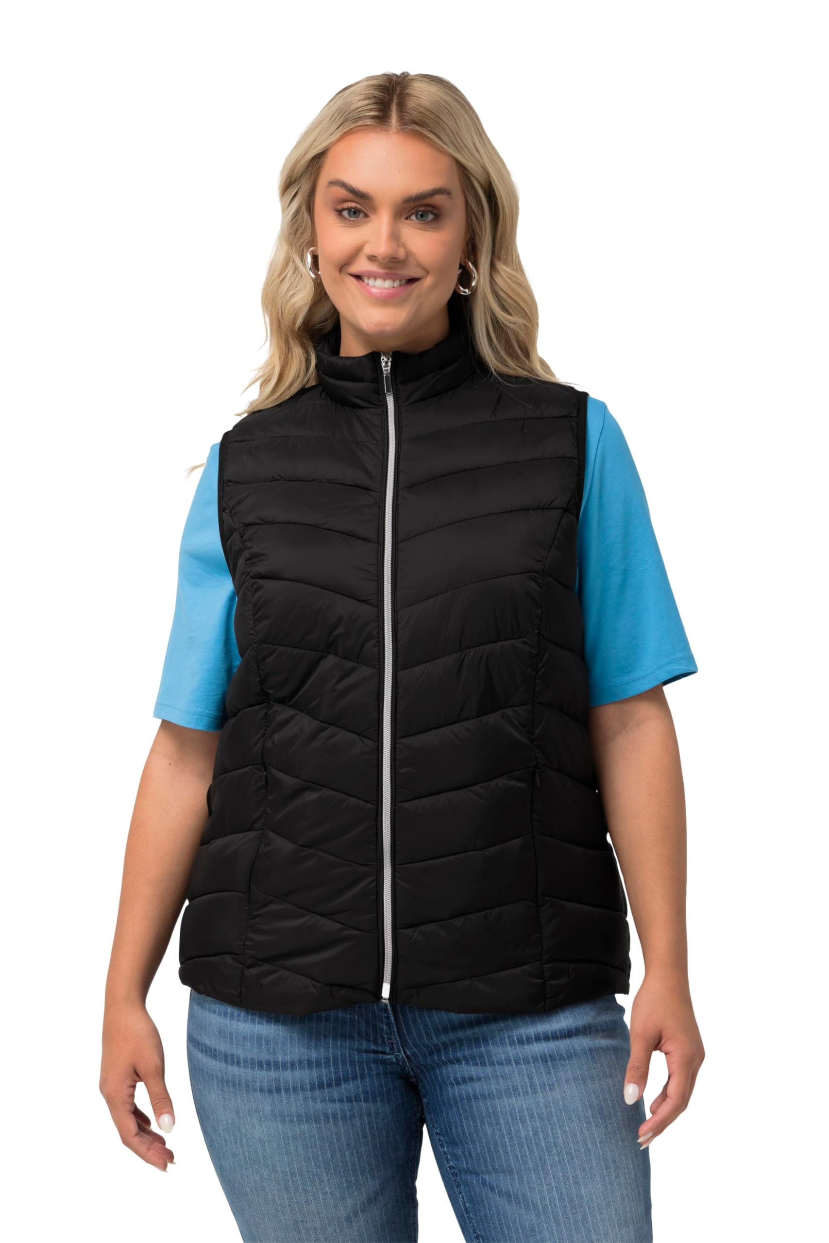 Ulla Popken Grs Hyprar Steppweste, Wasserabweisend Gilet Donna