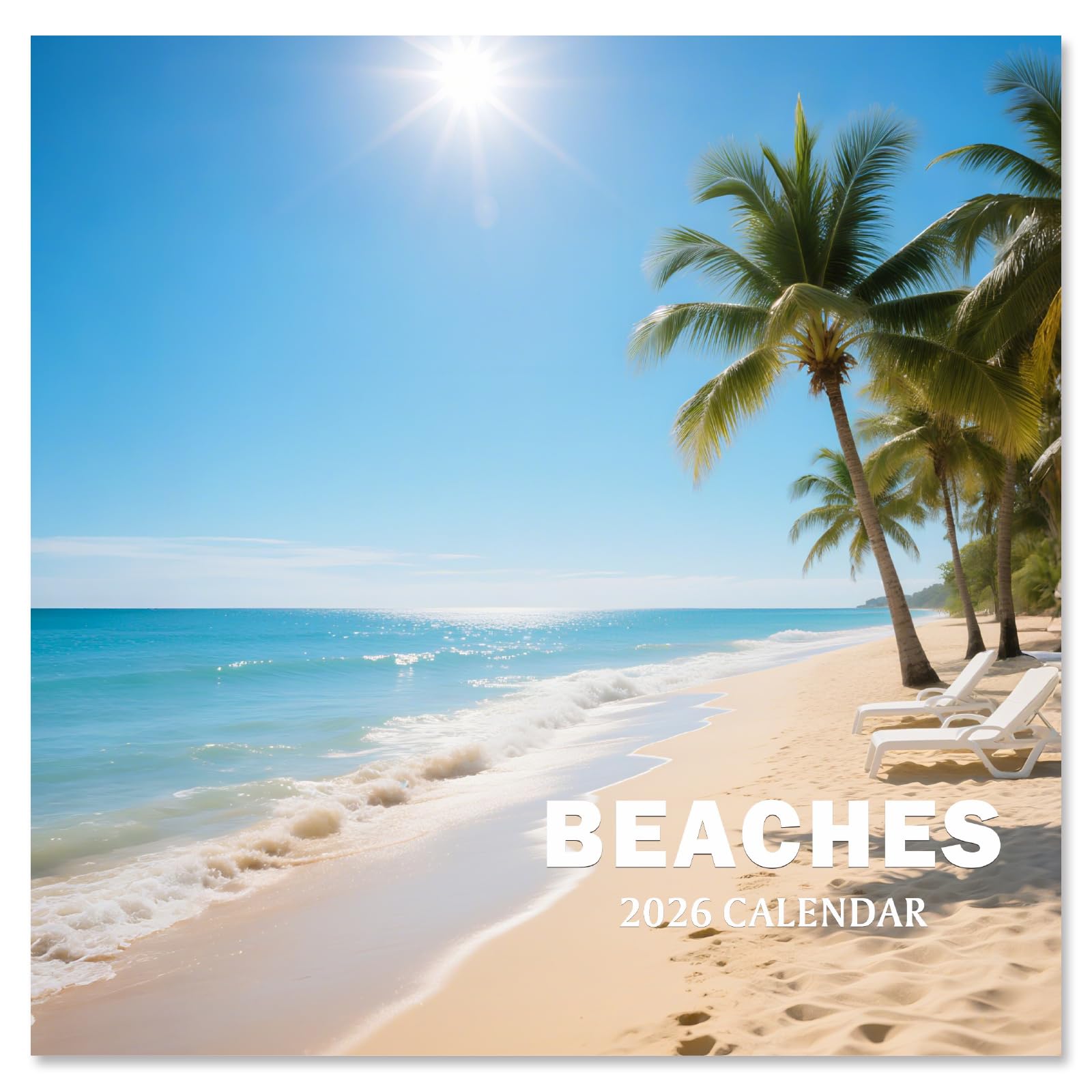 Photo 1 of **2 CALENDARS--2026 Calendar, 2026 Wall Calendar, Monthly Calendars 12 Month Beach 12" x 24" Opened, Thick Glossy Paper for Organizing Planning, Ideal for Home Office