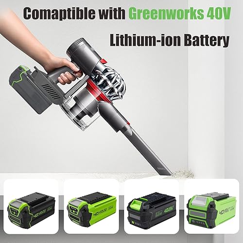 Miniatura 4 de TPDL Adaptador 2 en 1 V7 V8 para batería de litio GreenWorks de 40 V convertido a aspiradora de mano DYS-on V7 V8 compatible con batería 29472 29462