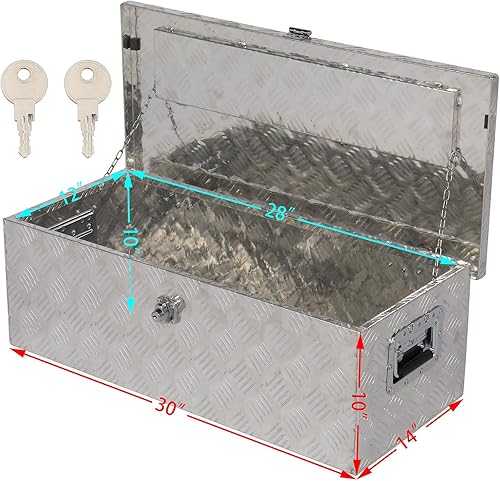 Miniatura 2 de Caja de herramientas de aluminio para camión de 30 pulgadas, cajas de herramientas para camioneta, caja de herramientas para caravana, ATV,
